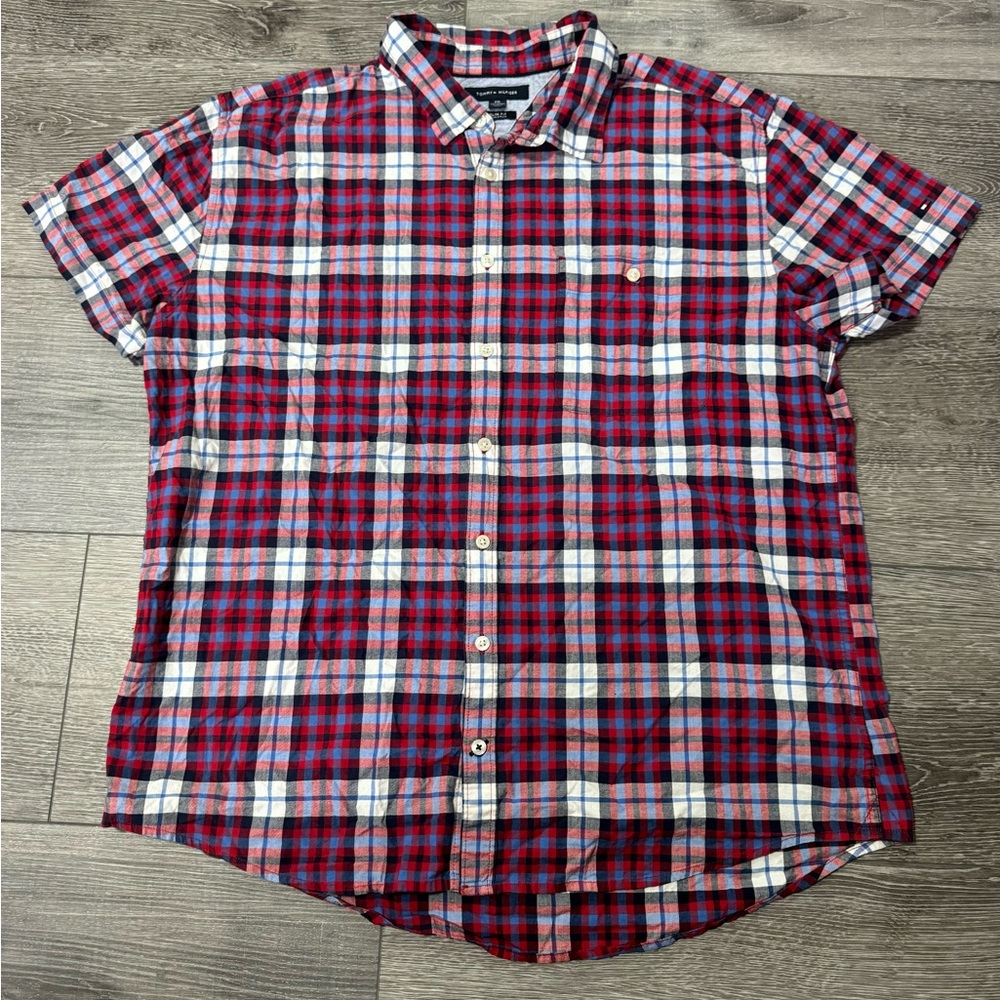 Tommy Hilfiger slim fit button short sleeve shirt xxl